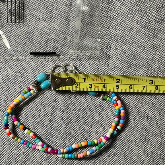 Silver Heart Charm Beaded Bracelet - Picture 5 of 5